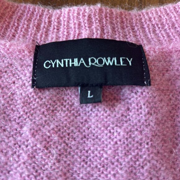 Cynthia Rowley Oversized Intarsia Cardigan Sweater / Pre-Owne / Size Large - Picture 6 of 8